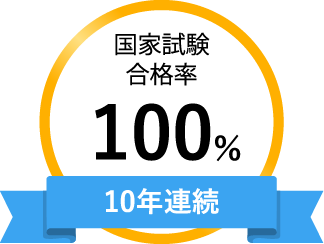 国家試験格率10年連続100%