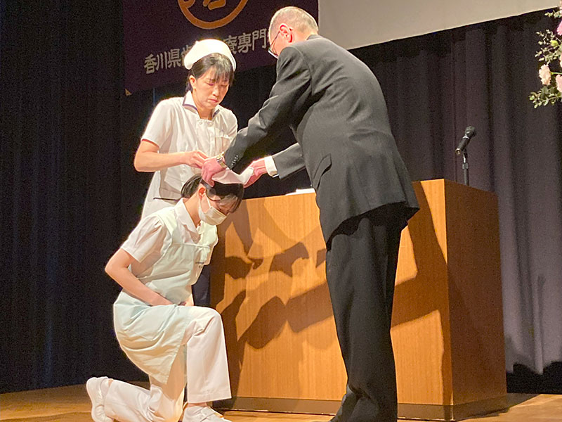 戴帽式(衛生士科2年生)